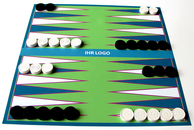 individuelles backgammon mit logo - spieltz