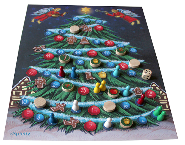 Ginger Ray Twist & Sprout Weihnachts-Brettspiel - Für 2 Spieler, Inkl. Quizkarten & Spinner